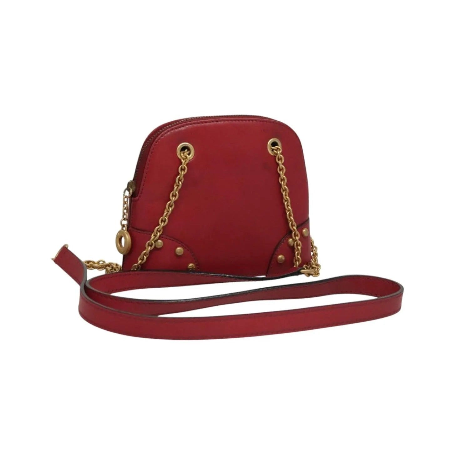 Celine Vintage Leather, Red, Leather, Shoulder Bag