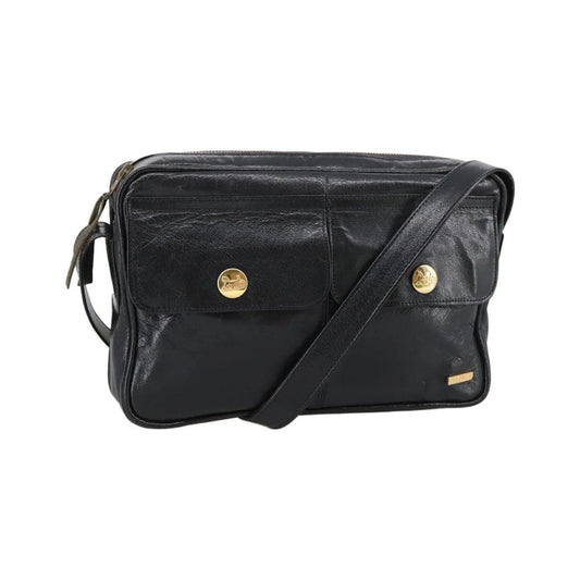 Celine Vintage Leather, Black, Leather, Shoulder Bag