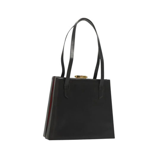 Celine Vintage Leather, Black, Leather, Shoulder Bag