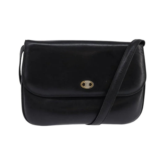 Celine Vintage Leather, Black, Leather, Shoulder Bag