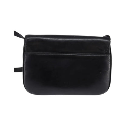 Celine Vintage Leather, Black, Leather, Shoulder Bag