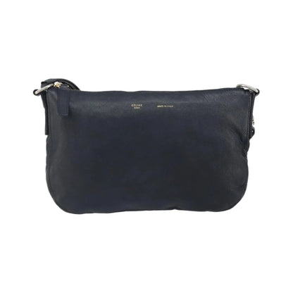Celine Vintage Leather, Navy, Leather, Shoulder Bag