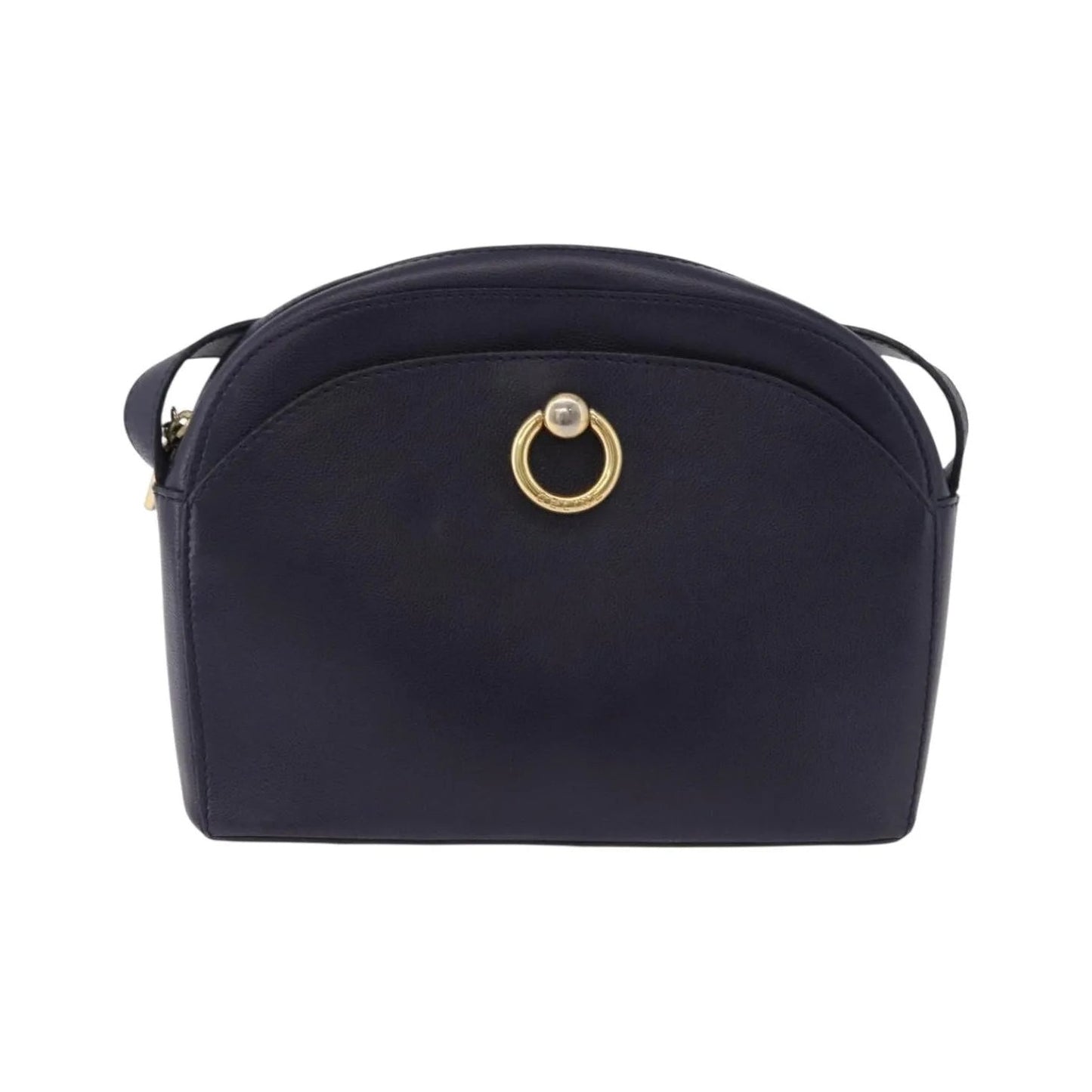 Celine Vintage Leather, Navy, Leather, Shoulder Bag