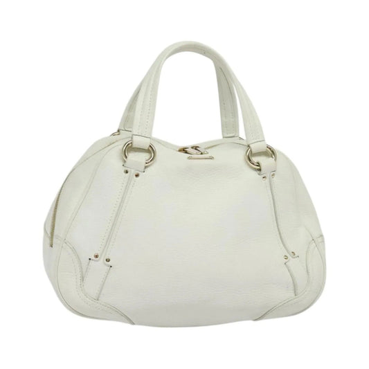 Celine vintage Leather, White, Leather, Handbag