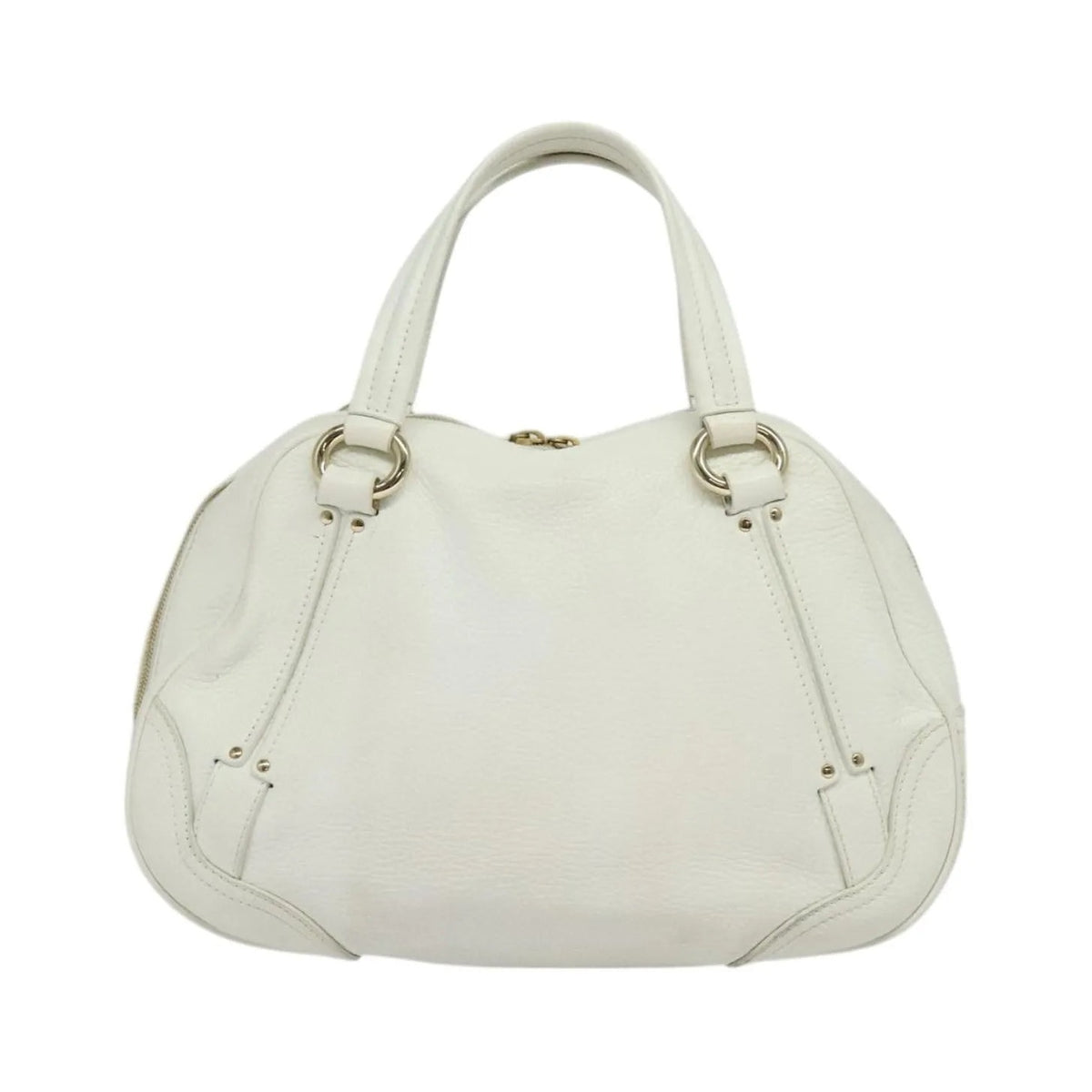 Celine vintage Leather, White, Leather, Handbag