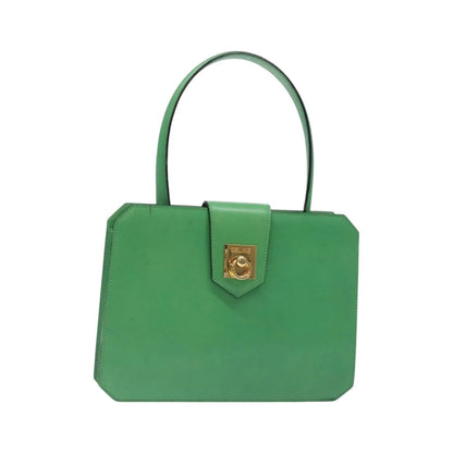 Celine vintage Leather, Green, Leather, Handbag