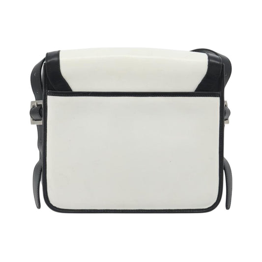 Celine Vintage Leather, White, Leather, Shoulder Bag