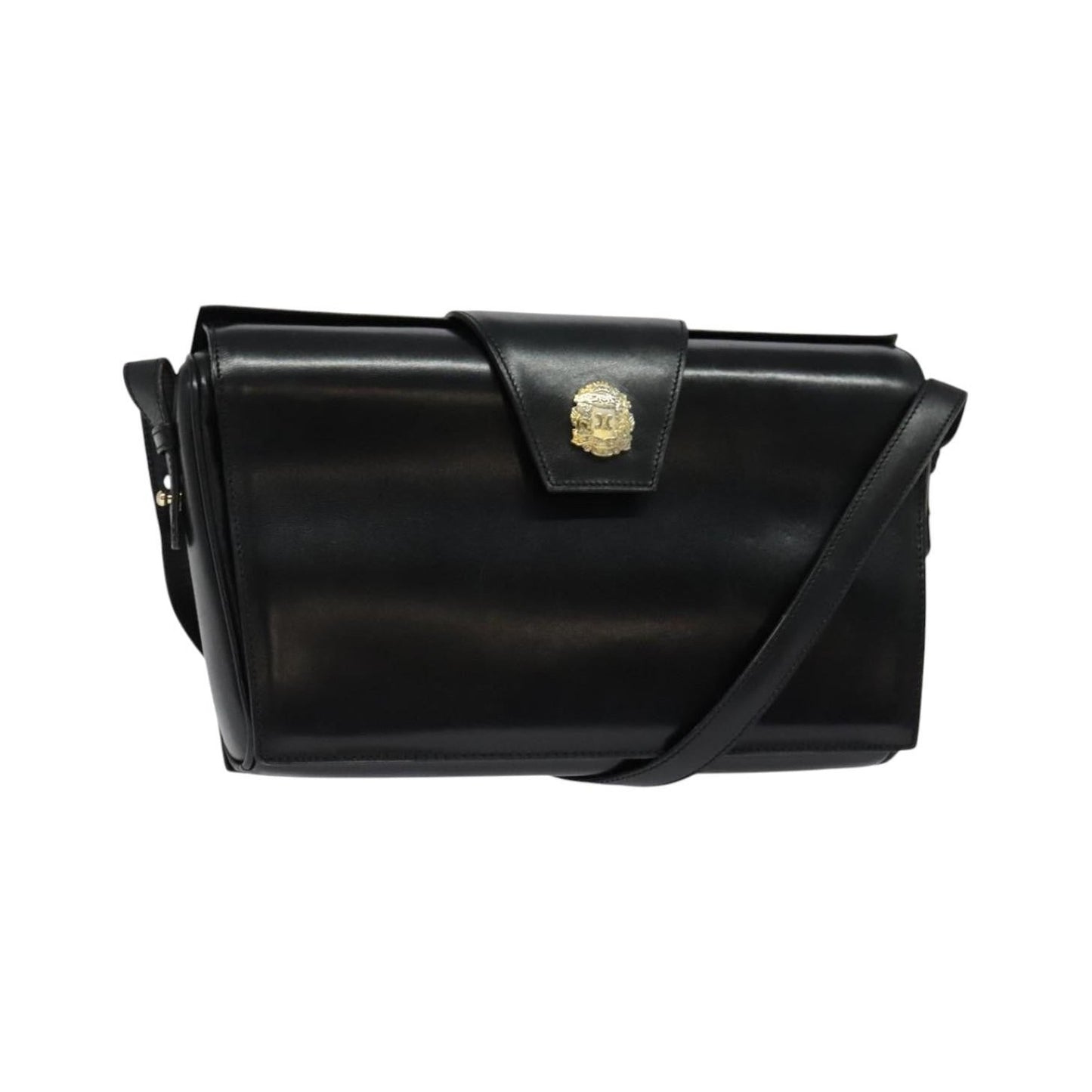 Celine Vintage Leather, Black, Leather, Shoulder Bag