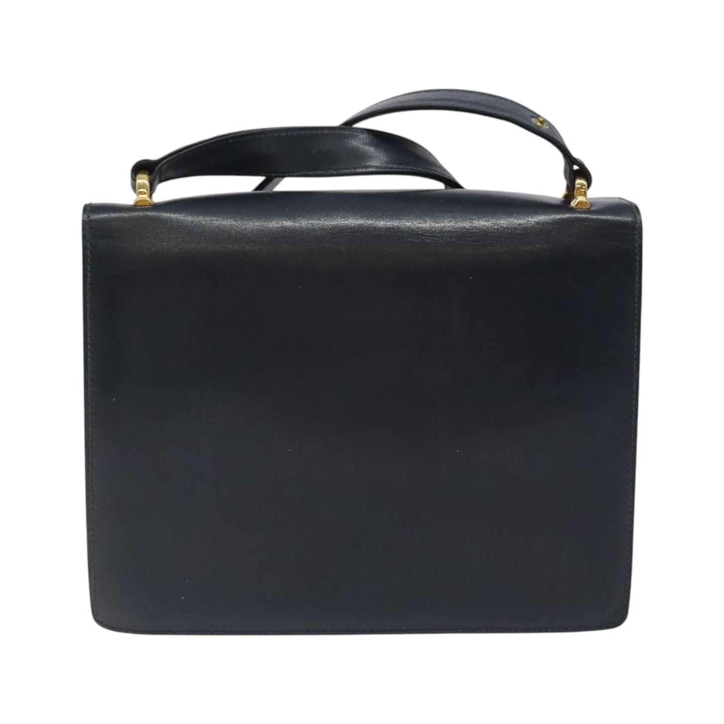 Celine Vintage Leather, Navy, Leather, Shoulder Bag