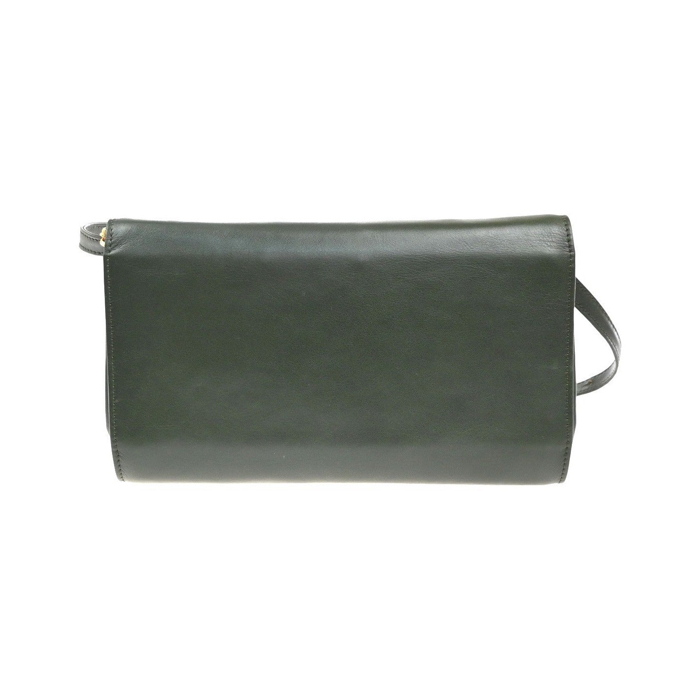 Celine Vintage Leather, Green, Leather, Shoulder Bag