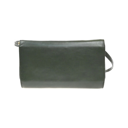 Celine Vintage Leather, Green, Leather, Shoulder Bag