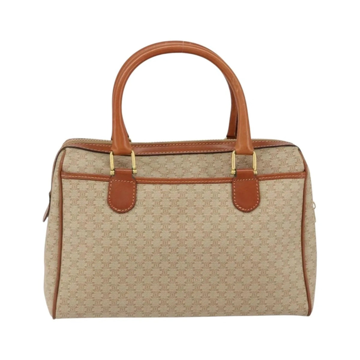 Celine Vintage Macadam Canvas, Beige, Canvas, Handbag