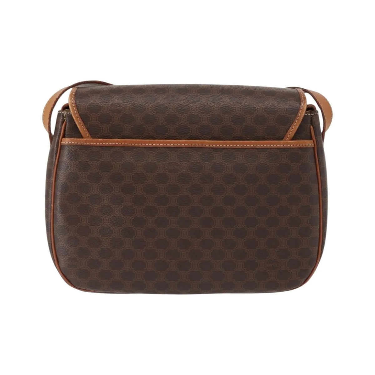 Celine Vintage Macadam Canvas, Brown, Canvas, Shoulder Bag