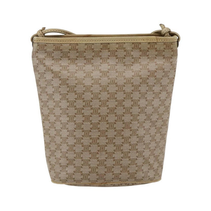 Celine Vintage Macadam Canvas, Beige, Canvas, Shoulder Bag
