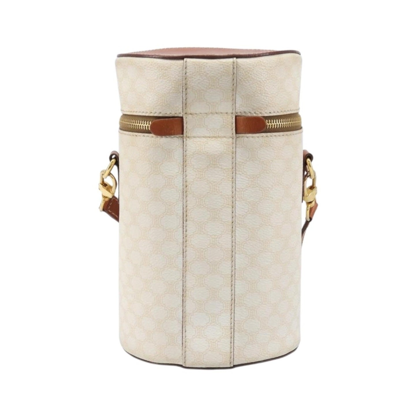 Celine Vintage Macadam Canvas, Beige, PVC, Shoulder Bag