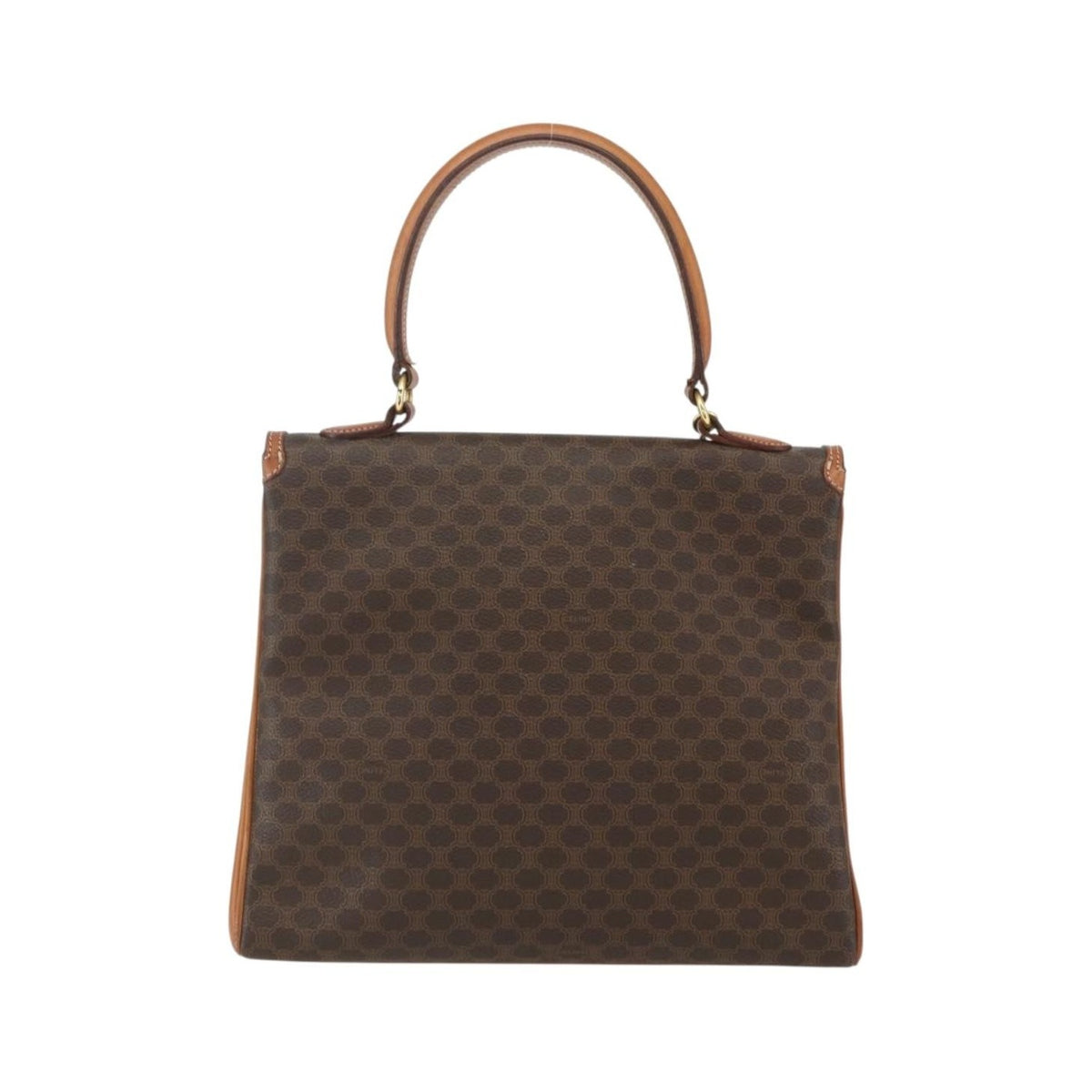 Celine Vintage Macadam Canvas, Brown, Canvas, Backpack