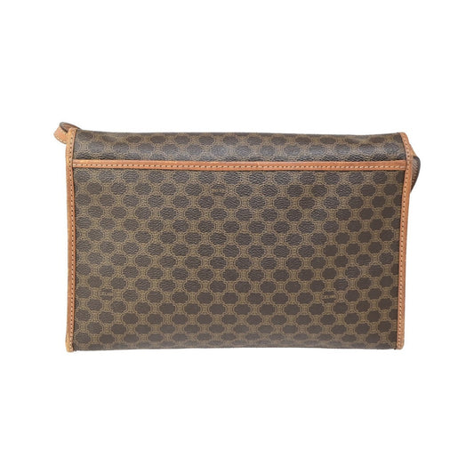 Celine Vintage Macadam Canvas, Brown, Canvas, Backpack