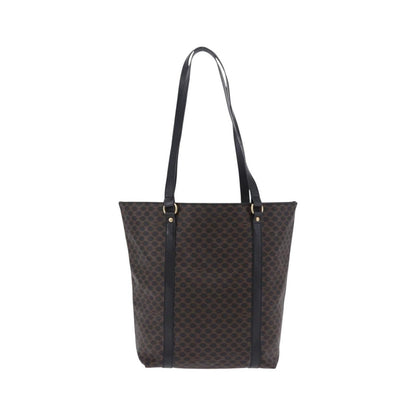 Celine Vintage Macadam Canvas and Leather, Black, Canvas, Shoulder Bag