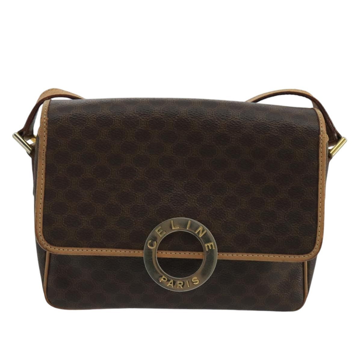 Celine Vintage Macadam Circle Logo Shoulder Bag - Brandsamsara