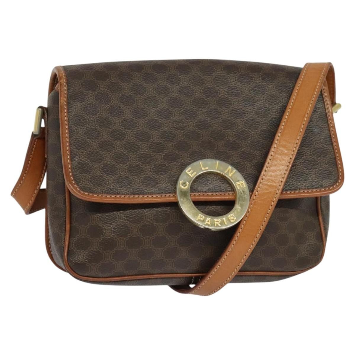 Celine Vintage Macadam Circle Logo Shoulder Bag - Brandsamsara