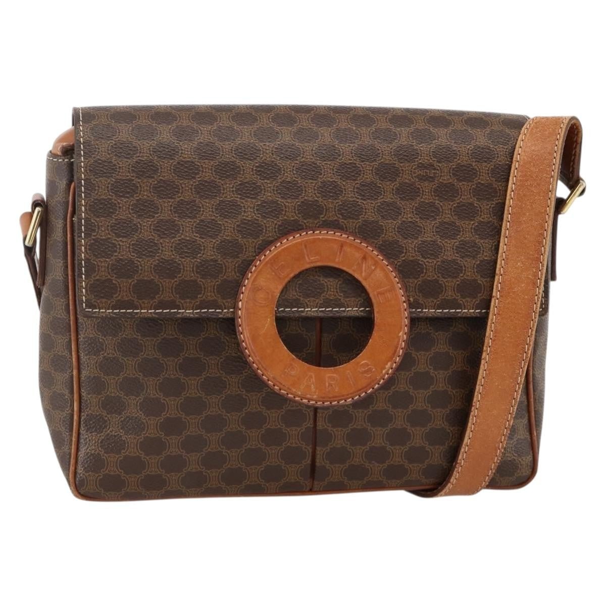 Celine Vintage Macadam Circle Logo Shoulder Bag - Brandsamsara