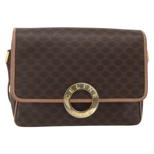 Celine Vintage Macadam Circle Logo Shoulder Bag - Brandsamsara