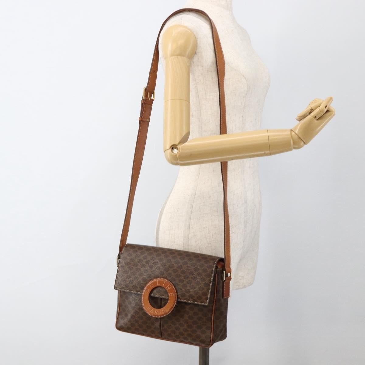 Celine Vintage Macadam Circle Logo Shoulder Bag - Brandsamsara
