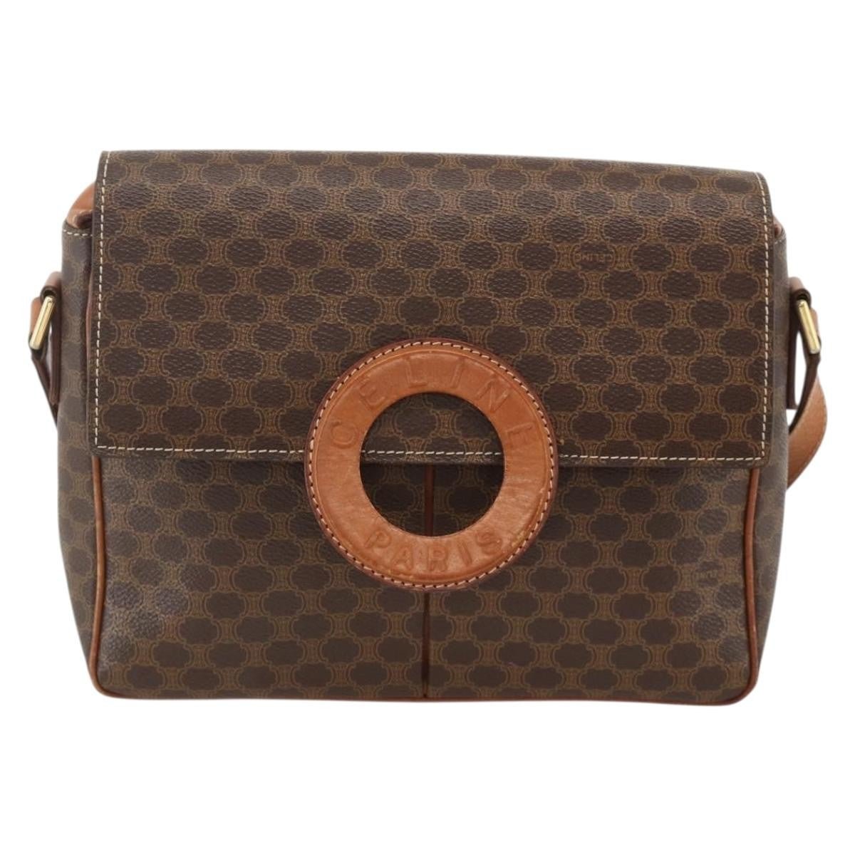 Celine Vintage Macadam Circle Logo Shoulder Bag - Brandsamsara