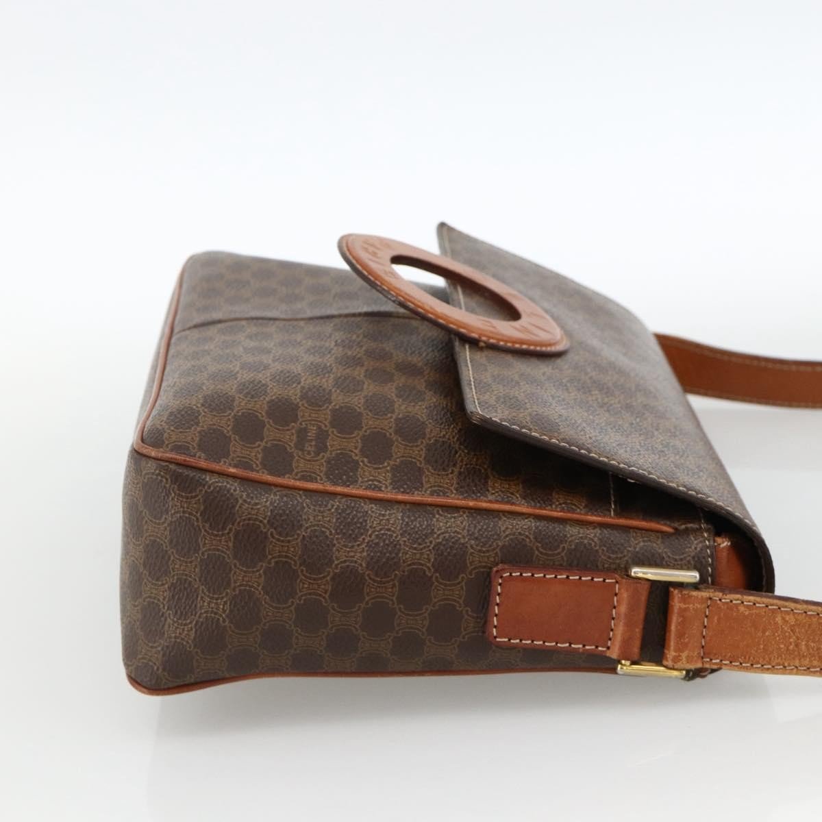 Celine Vintage Macadam Circle Logo Shoulder Bag - Brandsamsara