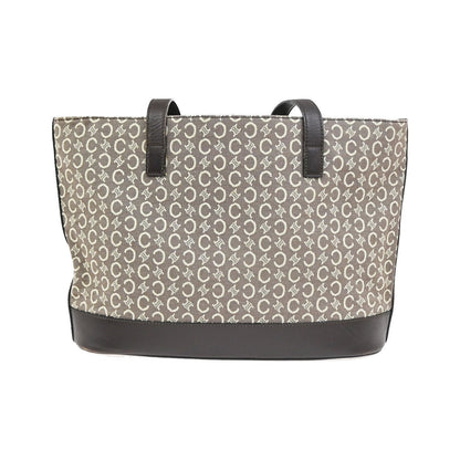 Celine Vintage Macadam Shopper Coated Canvas, Brown, Canvas, Tote Bag