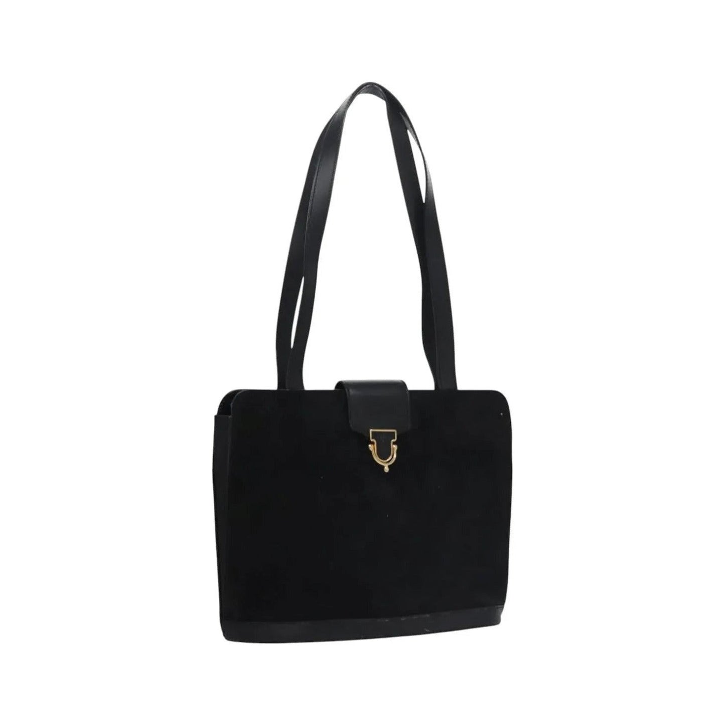 Celine Vintage Suede, Black, Suede, Shoulder Bag