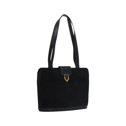 Celine Vintage Suede, Black, Suede, Shoulder Bag
