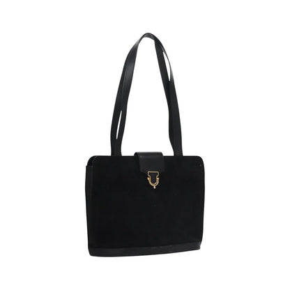 Celine Vintage Suede, Black, Suede, Shoulder Bag
