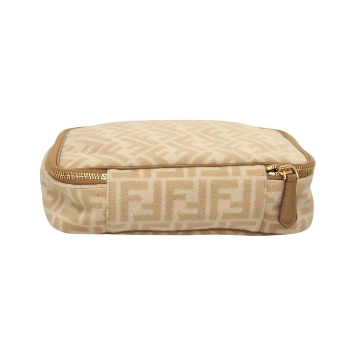 Celine Vintage Toiletry Macadam Coated Canvas, Beige, Canvas, Toiletry Case