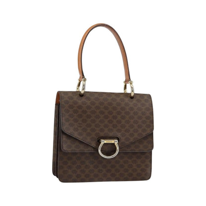 Celine Vintage Top Handle Macadam Canvas, Brown, Canvas, Handbag