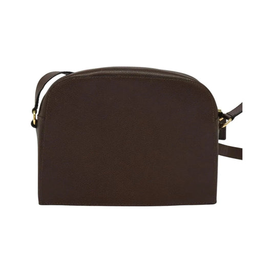 Celine Vintage Turnlock Leather, Brown, Leather, Shoulder Bag