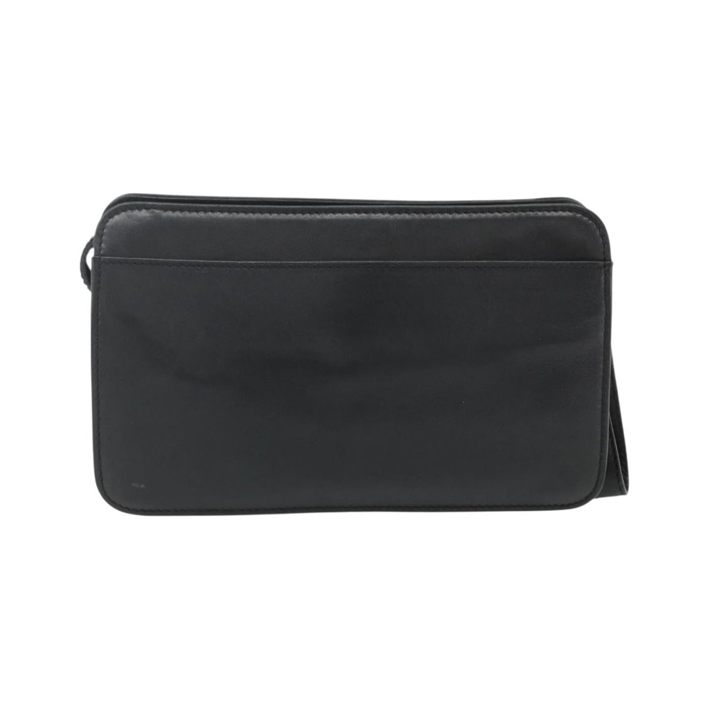 Celine Zip Clutch Leather, Black, Leather, Clutch