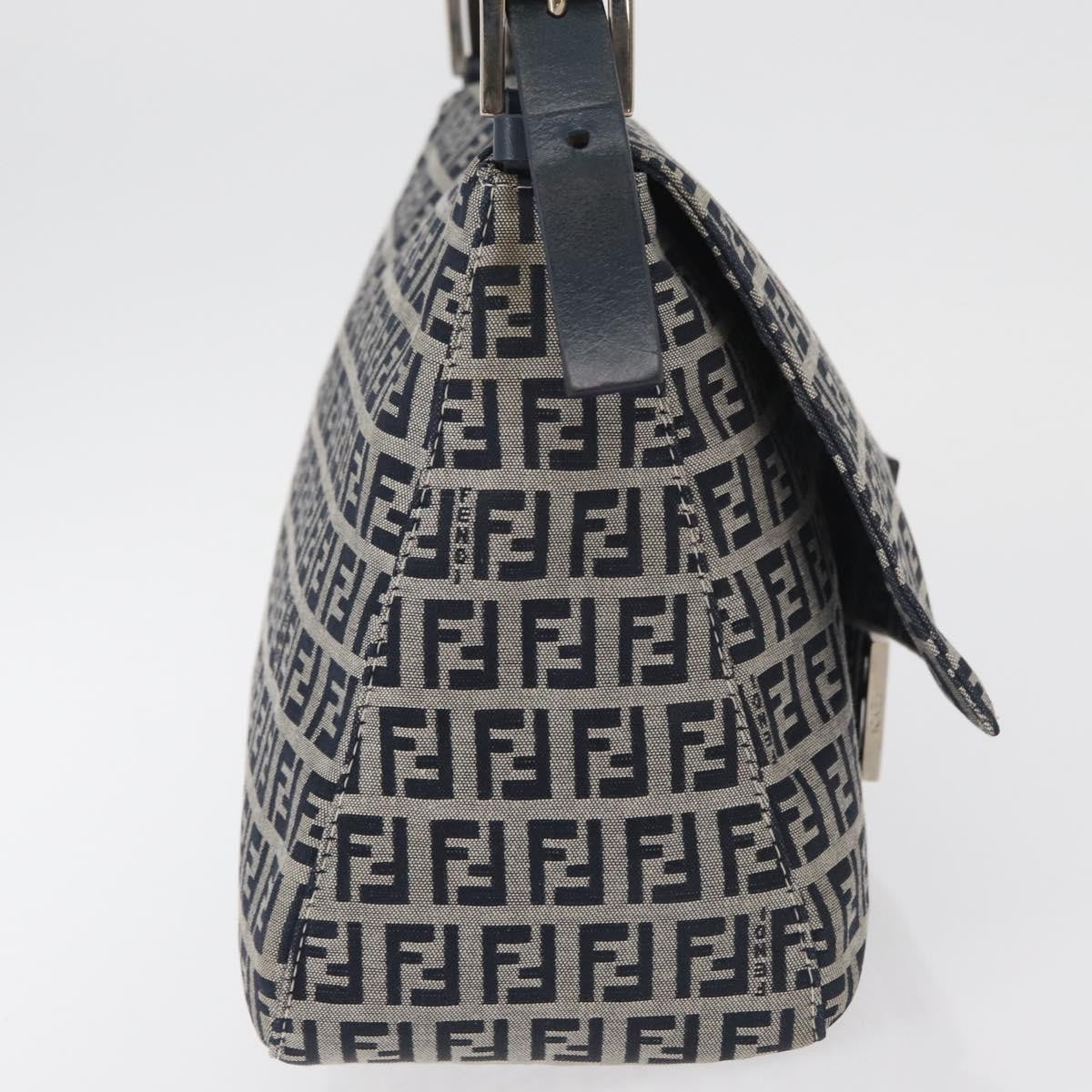 Fendi Baguette Zucchino Canvas, Navy, Canvas, Handbag