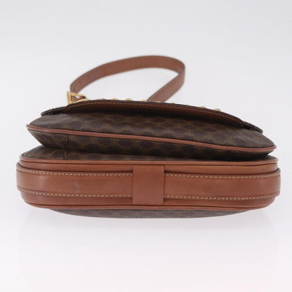 Celine Macadam Shoulder Canvas, Brown, Canvas, Crossbody Bag