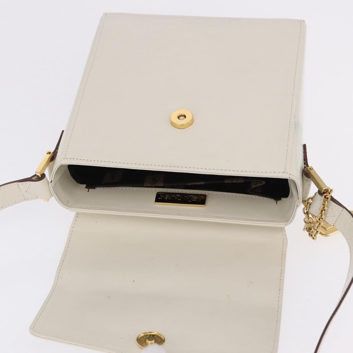 Saint Laurent Vintage Leather, Ecru, Leather, Shoulder Bag
