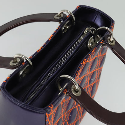 Christian Dior Lady Dior, Purple, Leather, Handbag