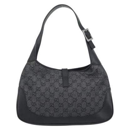 Gucci Jackie GG Canvas and Leather, Black, Canvas, Tote Bag