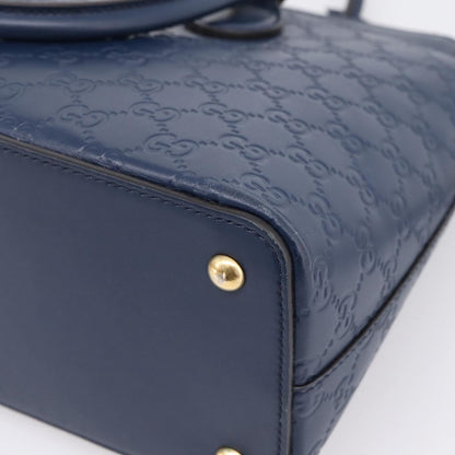 Gucci Linea A Convertible Guccissima Leather, Navy, Leather, Tote Bag
