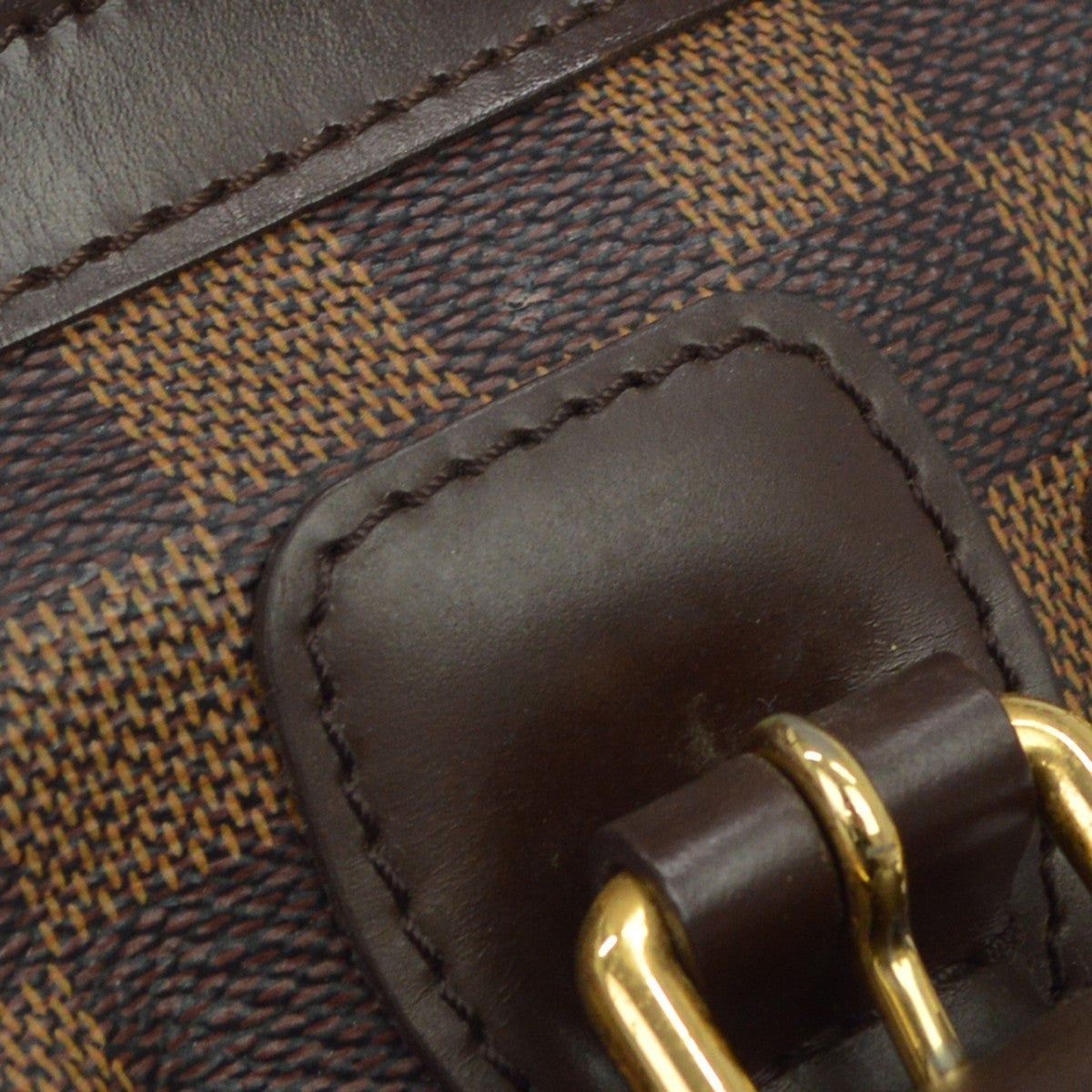 Louis Vuitton Berkeley Damier Ebene, Brown, Canvas, Handbag