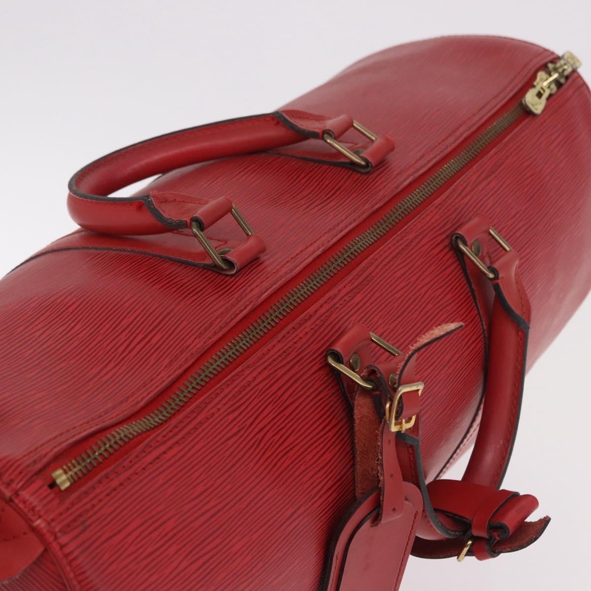 Louis Vuitton Keepall Epi Leather, Red, Leather, Travel Bag