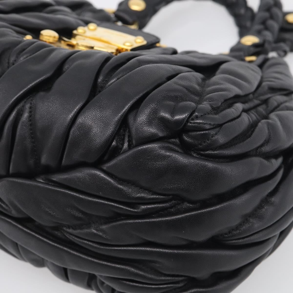 Miu Miu Coffer Convertible Satchel Matelasse Leather, Black, Leather, Handbag