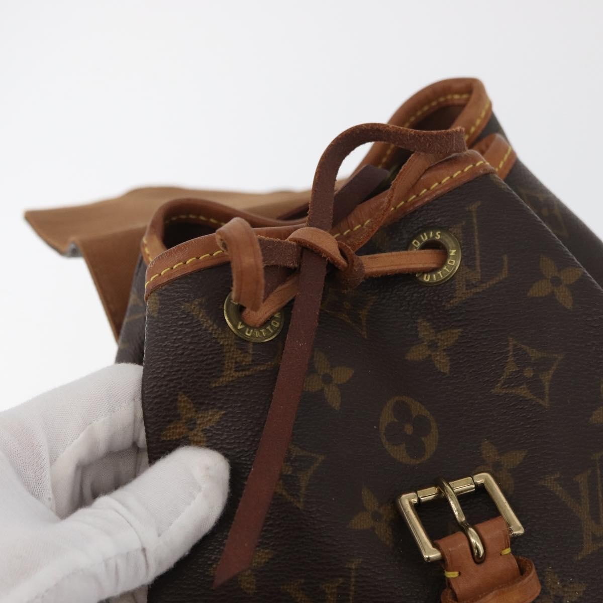 Louis Vuitton Vintage Montsouris Monogram Canvas, Brown, Canvas, Backpack