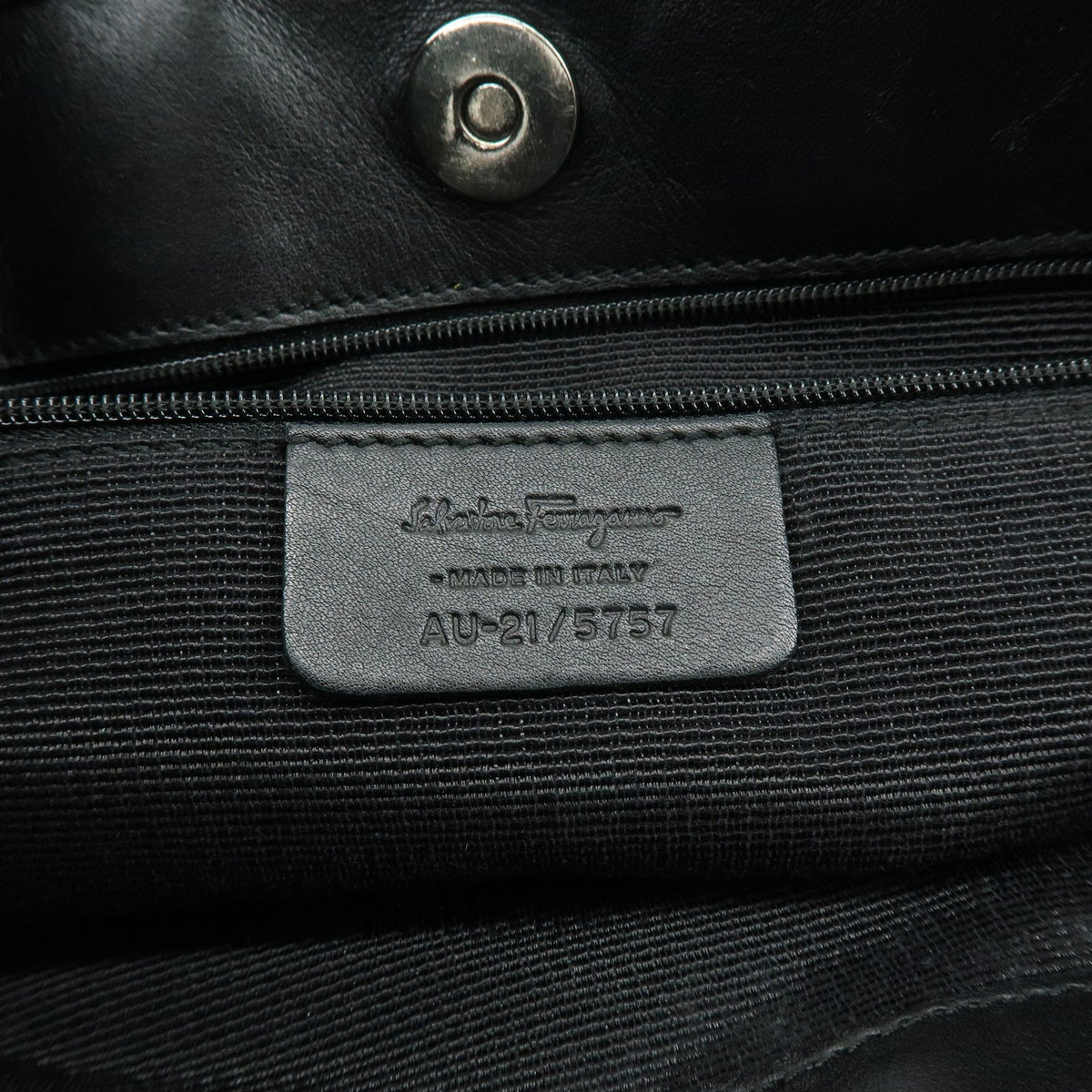 Salvatore Ferragamo Gancini Tote Canvas, Black, Canvas, Tote Bag