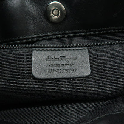 Salvatore Ferragamo Gancini Tote Canvas, Black, Canvas, Tote Bag