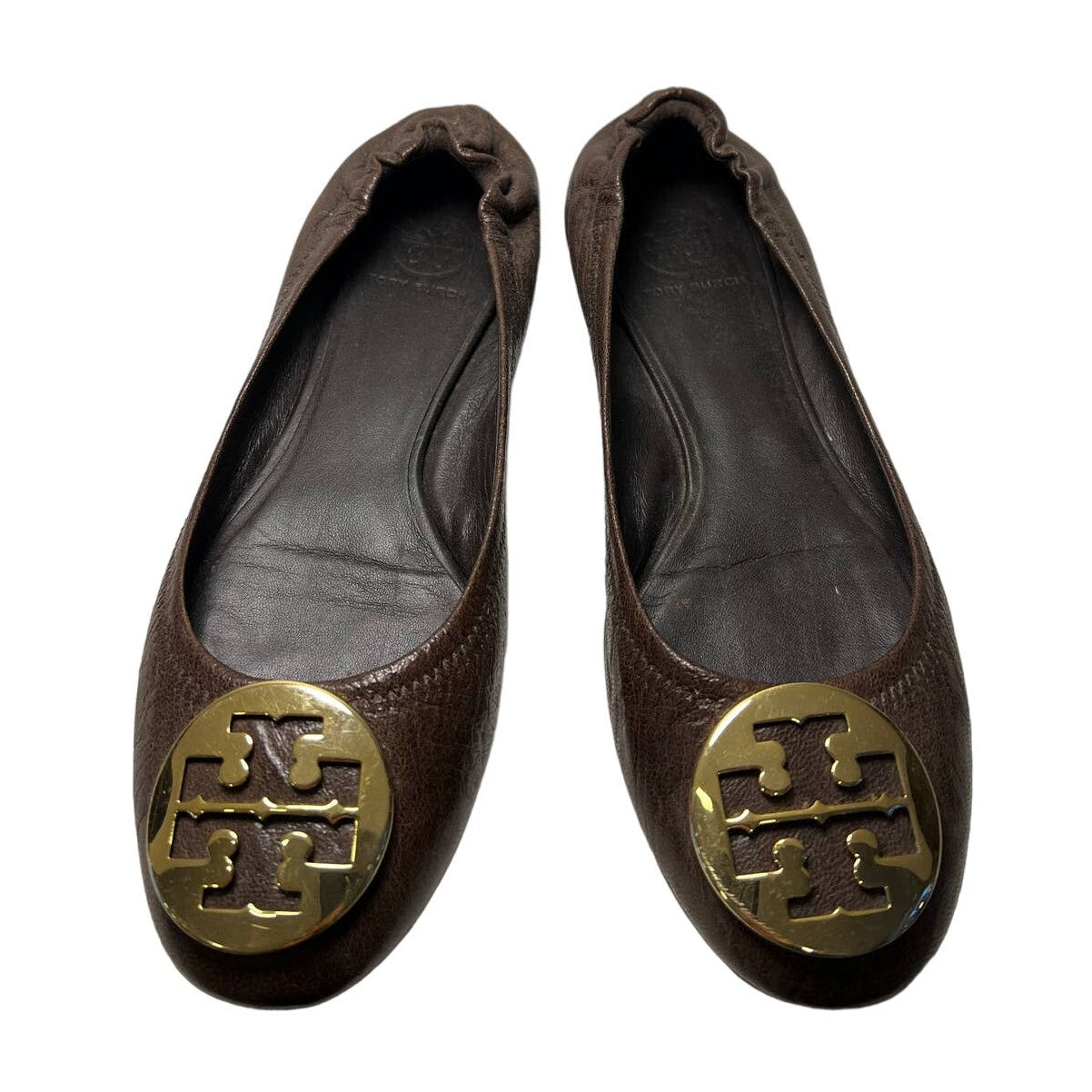 Tory Burch Minnie Travel Ballet Flat 8.5 US Brown